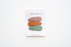 Matte Clips Set of 3 - Fern, Spice, Burlwood